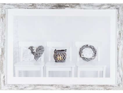 Obraz v rámu "Zátiší se židlemi" 53x37cm