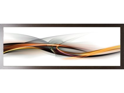 Obraz "Abstrakt oranžový" - tisk na papír, zarámovaný, 90x30cmZAOBR 3090 6 abstrakt
