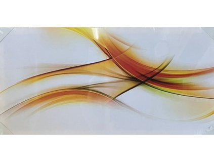 50x100 abstrakt oranž bílá