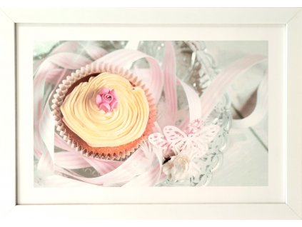 Obraz v rámu "Zátiší s muffinem" 53x37cm