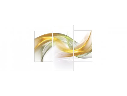 Sada obrazů 3dílná "Abstrakt yellow" 42x30cm