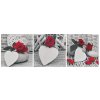 Sada obrazů 3dílná "Srdce" 90x30cm