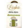 Dřevěná dekorace "Láska dělá dům domovem" 15x25cm