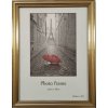 Fotorám dřevěný hnědozlatý - frézovaný