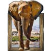 obraz 3D 30x40 slon