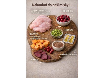 Bone Apetit Granule Krocan s batáty a brusinkami