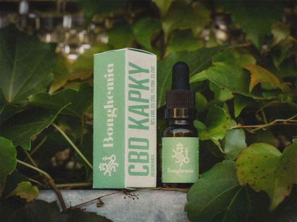 CBD Kapky Regenerace Bonghemia — konopný olej s CBD, CBG, CBN, CBC, pupalkovým a pšeničným klíčkem pro podporu regenerace svalů a klid mysli