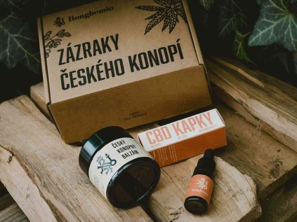CBD balíček pro prarodiče Bonghemia — obsahuje “Na Srdce” CBD kapky a konopný balzám pro podporu cév, srdce a péči o pokožku