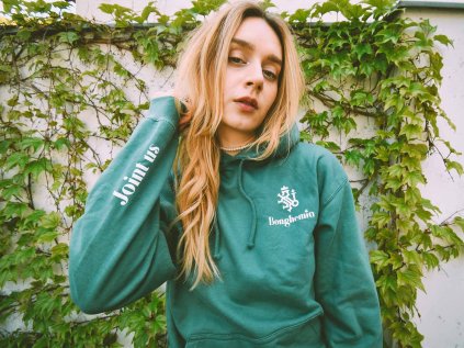green hoodie bonghemia