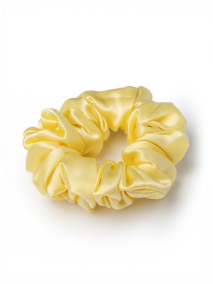 Banánová hedvábná scrunchie gumička normální