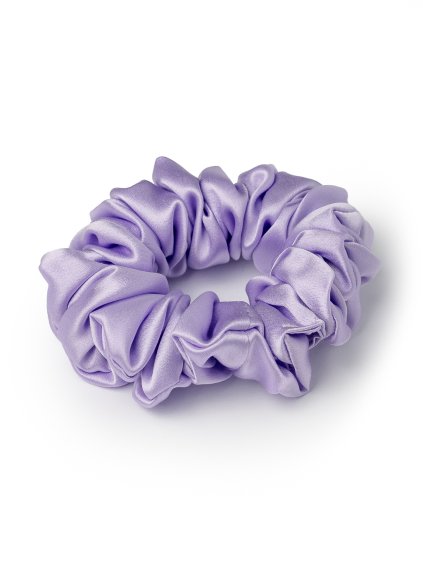 Levandulová hedvábná scrunchie gumička normální