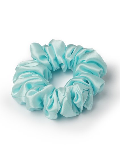 Mint hedvábná scrunchie gumička normální