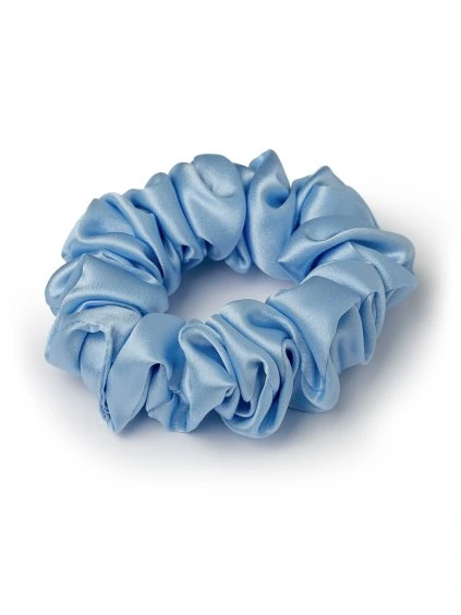 Pomněnková hedvábná scrunchie gumička normální