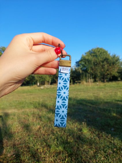 Klíčenka modrý ornament