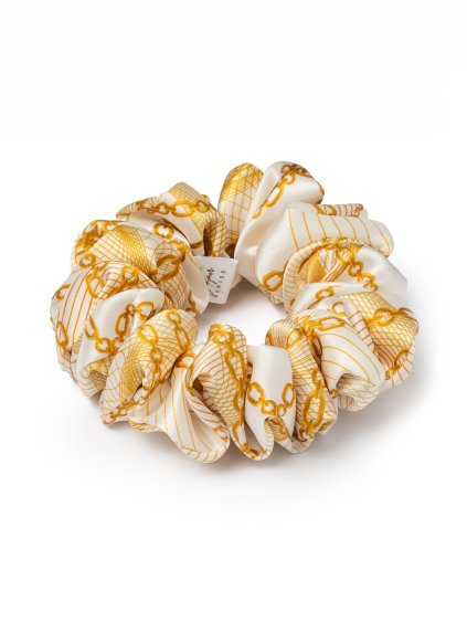 Řetízek hedvábná scrunchie gumička normální