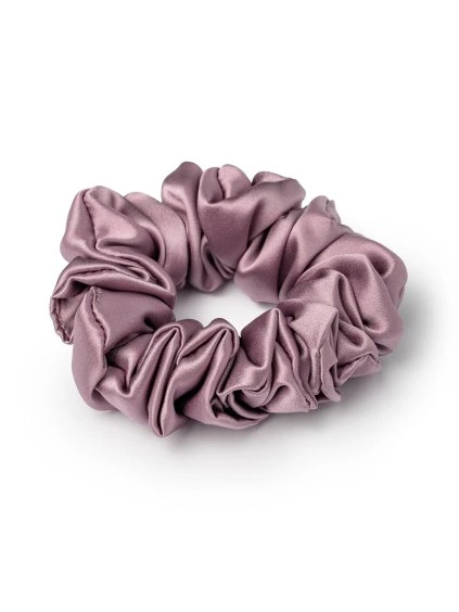 Starorůžová hedvábná scrunchie gumička normální