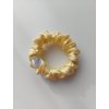 Banánová hedvábná scrunchie gumička mini