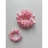 Baby růžová hedvábná scrunchie gumička mini, normální