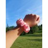 Baby růžová hedvábná scrunchie gumička normální
