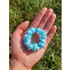 Mint hedvábná scrunchie gumička mini