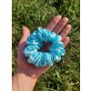 Mint hedvábná scrunchie gumička normální