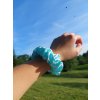 Mint hedvábná scrunchie gumička normální