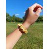Neapolská žlutá hedvábná scrunchie gumička mini