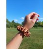 Koňaková hedvábná scrunchie gumička normální
