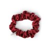 Vínová hedvábná scrunchie gumička mini