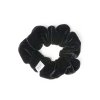Černá hedvábná scrunchie sametka normální