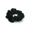 Černá hedvábná scrunchie sametka normální