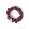 Bordó hedvábná scrunchie gumička mini