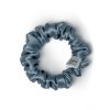 Ocelově modrá hedvábná mini scrunchie gumička