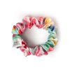 Letní zahrada hedvábná scrunchie gumička mini
