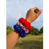 Starorůžová hedvábná scrunchie gumička normální