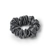 Šedá hedvábná scrunchie gumička normální