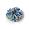 Lila mramorová hedvábná scrunchie gumička normální