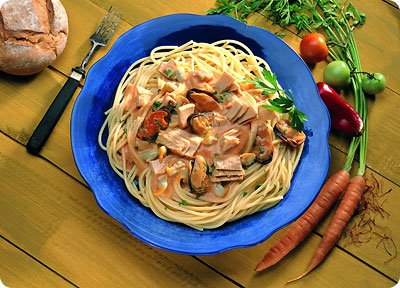 Špagety s plody moře