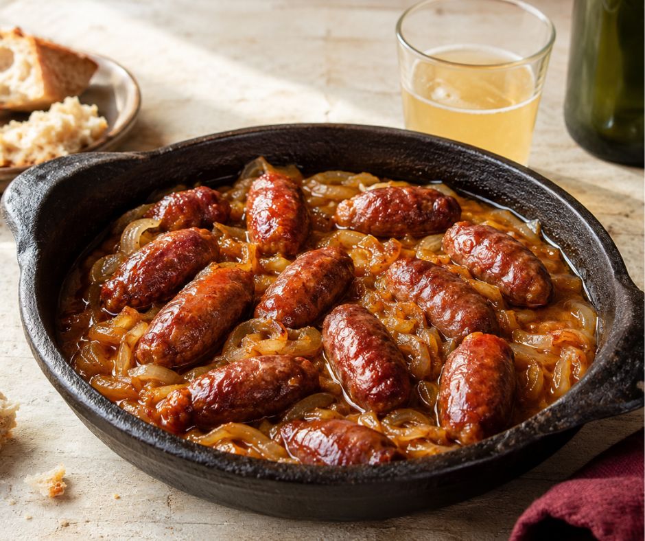 Chorizo na sidře po baskicku