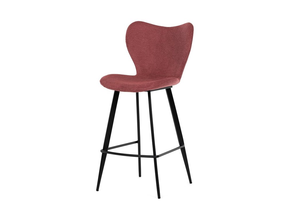 BONTEC Barová stolička, červená, látka, AUB-1068 RED2 (Farba Červená)