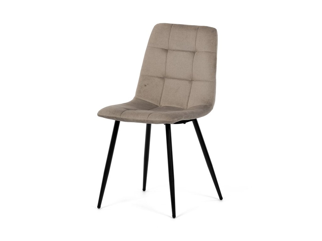 BONTEC Jedálenská stolička, béžová, zamatová látka, DCL-X7015 CAP2 (Farba Béžová)