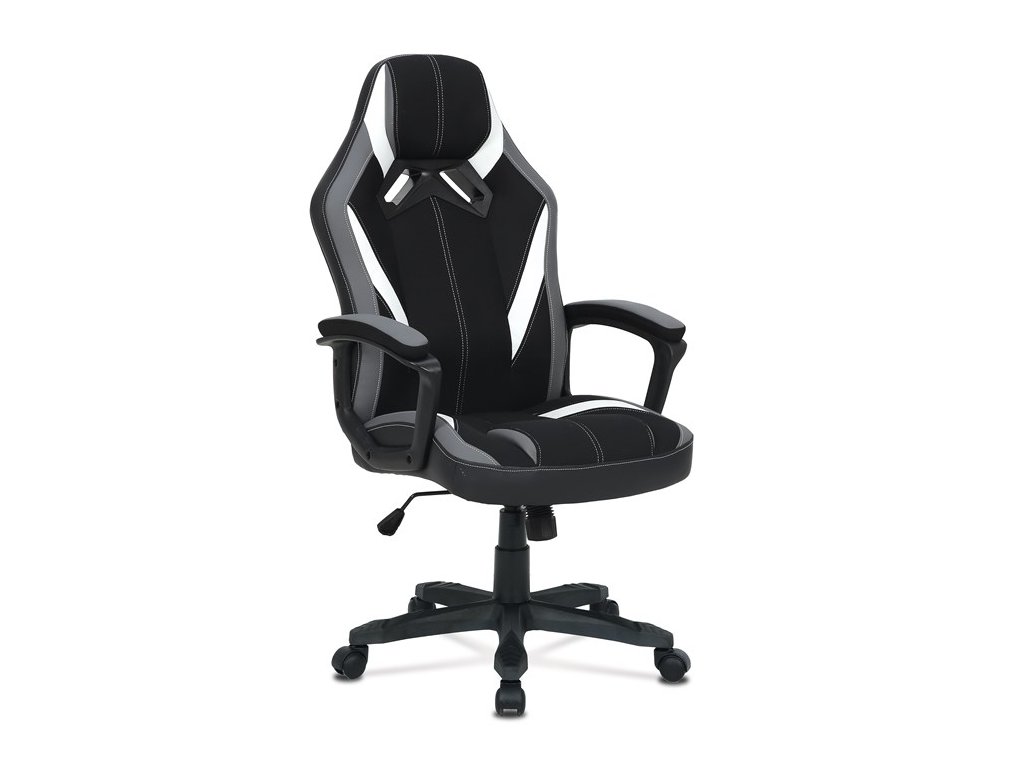 BONTEC Herné kreslo, hojdací mechanizmus, čierna látka, KA-Y326 GREY (Farba Čierna)