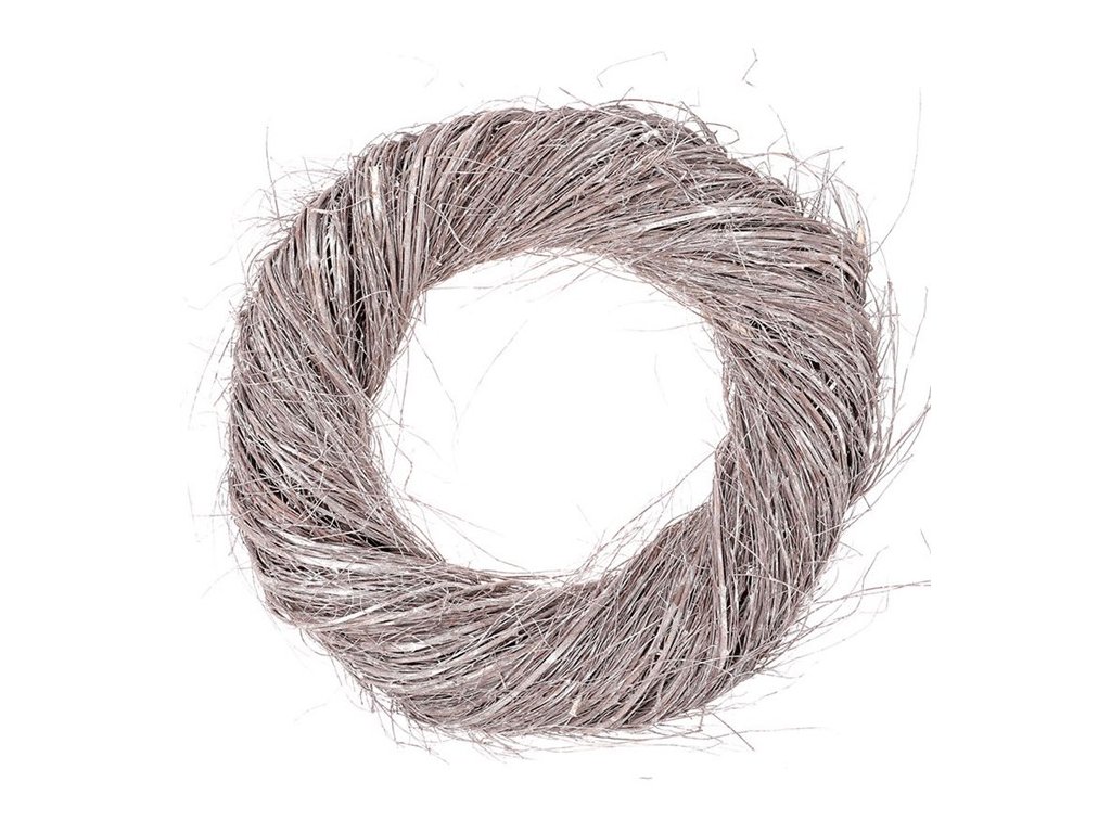 BONTEC Veniec z prútia - pr. 50 cm, farba šedo-biela (Farba Šedá)