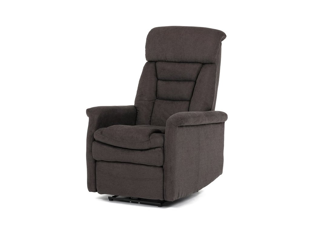 BONTEC Polohovacie kreslo, elektrické zabudované ovládanie, hnedá, látka, TV-925 BR2 (Farba Hnedá)