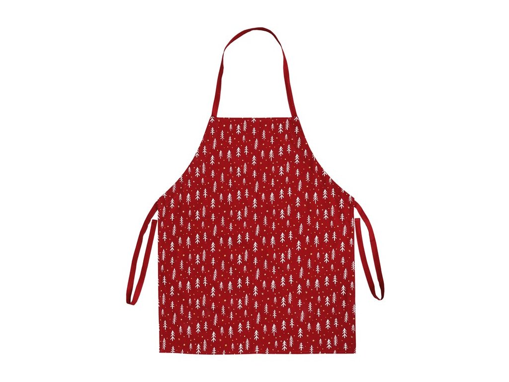 BONTEC Zástera kuchynská - vianočný vzor, ??červená, 100% bavlna (Farba Červená)