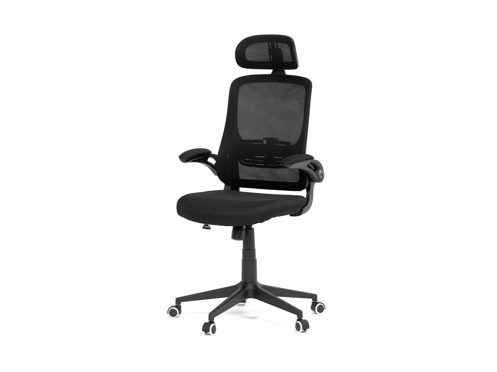BONTEC Kancelárska stolička, hojdací mechanizmus, čierna sieťovina, KA-Q842 BK (Farba Čierna)