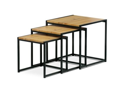 BONTEC Konferenčný stolík 45x45x45cm, mdf, divoký dub, AF-3003 OAK (Farba Prírodné)