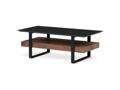 BONTEC Konferenčný stolík 120x60cm, spekaná keramika, mramor, AHG-286 BK (Farba Čierna)