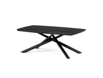 BONTEC Konferenčný stolík 120x70cm, spekaná keramika, mramor, AHG-X7227 BK (Farba Čierna)
