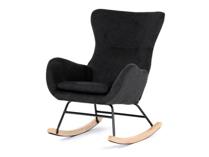 BONTEC Hojdacie kreslo, čierna, látka, AK-376 BK2 (Farba Biela)